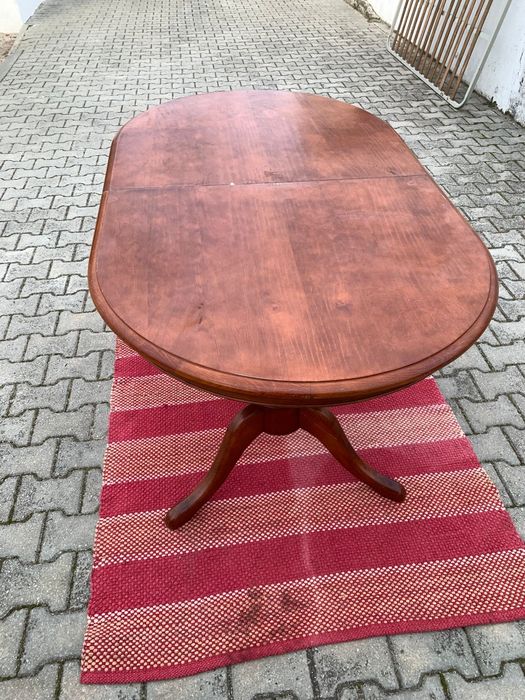 Mesa de sala extensivel em carvalho