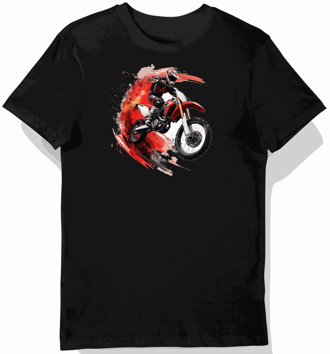 Koszulka męska czarna z motocyklem Honda CRF250R XXL