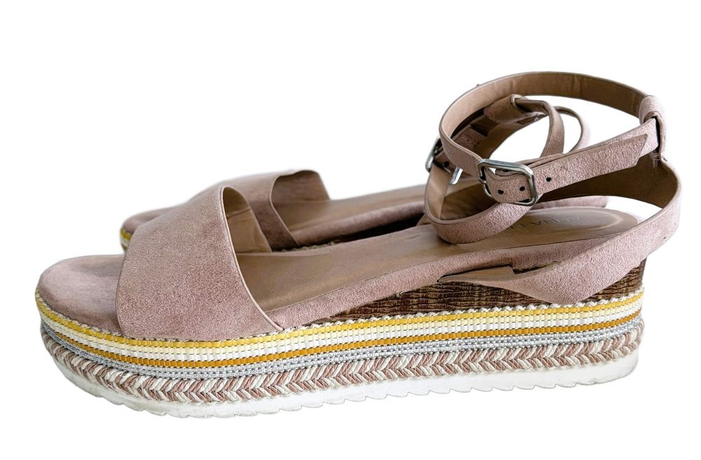 Anna Field Sandały Na Platformie Pudrowy Róż Espadryle Damskie Rozmiar 37