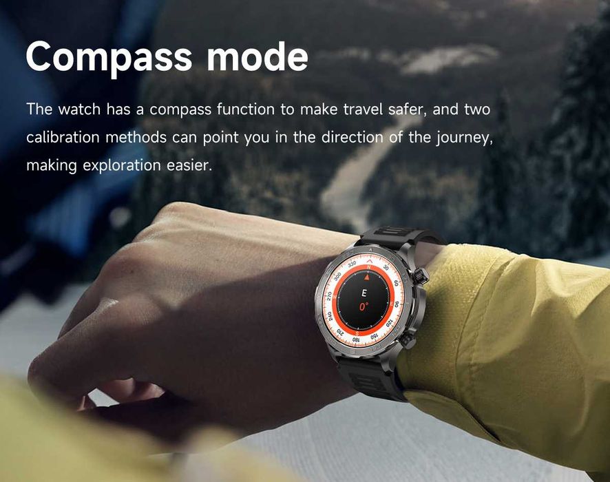 Смарт часы: VWAR DK68 PRO. NFC. GPS. Compass. 1000mAh. LED-фрнарик. Градусник.