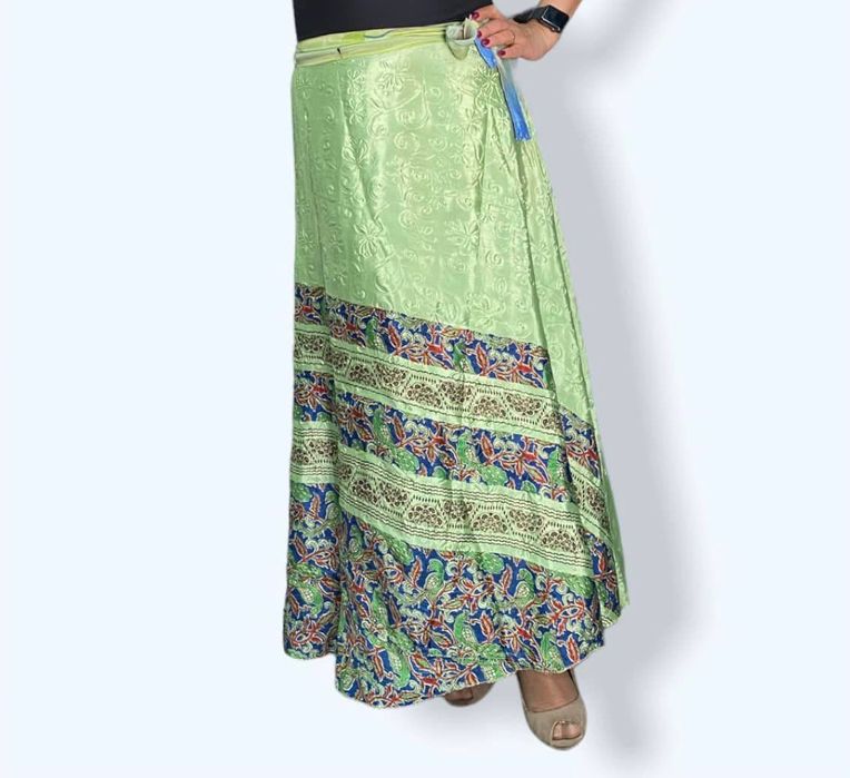 Saias reversíveis de seda indiana
