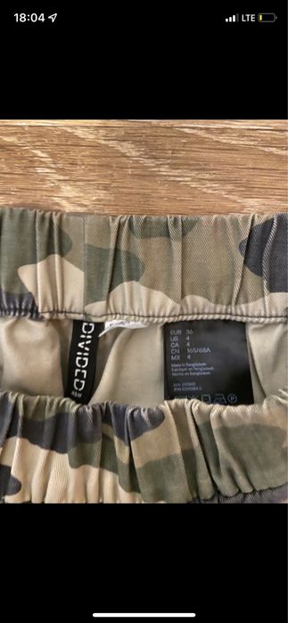 Spodnie jogger cargo zielone moro