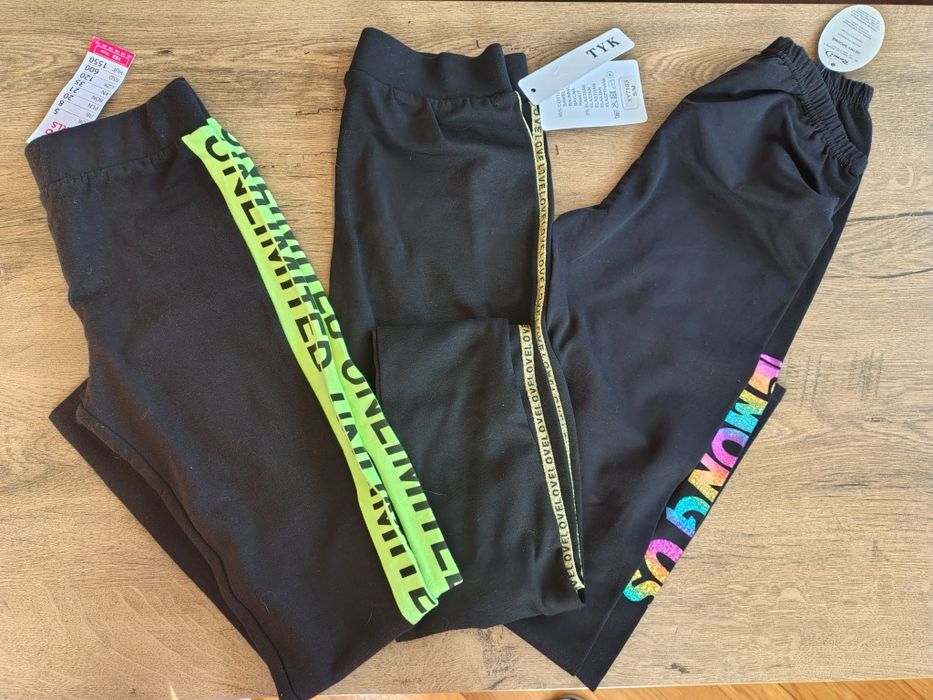 czarne legginsy nowe na 152 cm wzrostu