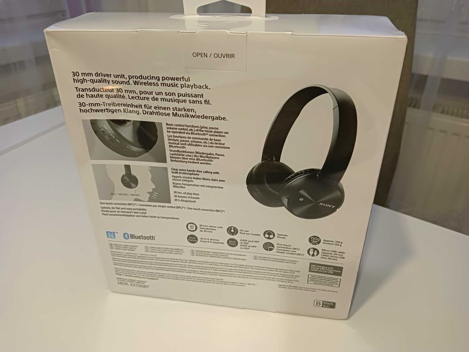 Słuchawki  bezprzewodowe nauszne Sony MDR-ZX330BT