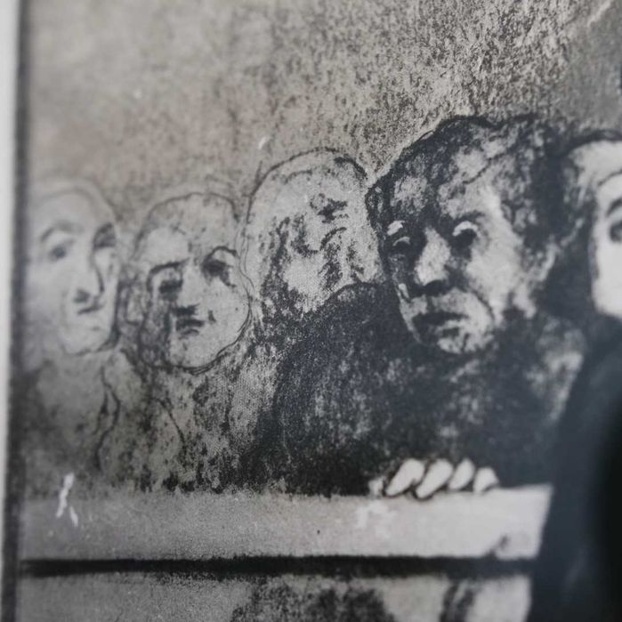 Litografia "La Plaidoirie" de Honoré Daumier assinada e numerada