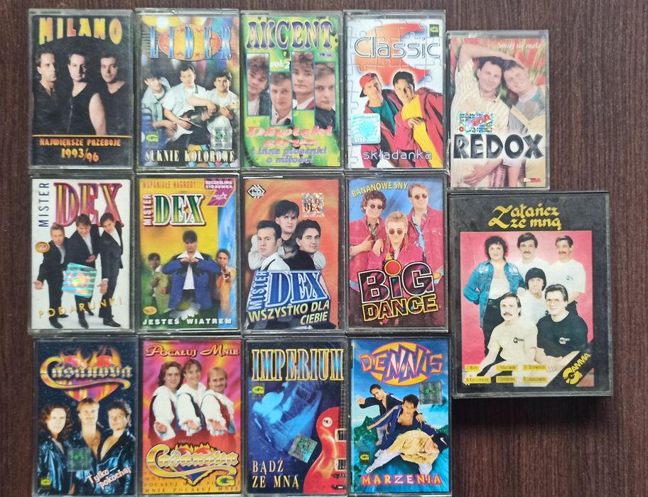 Kasety disco polo -Milano,Mister Dex,Akcent,Classic,Redox,Casanova