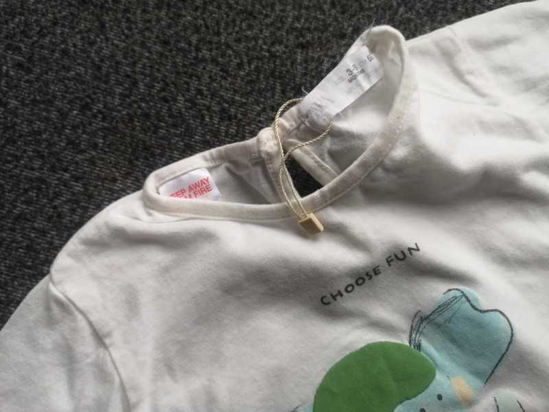 Zara bluzka nowa słonik r. 68cm 3-6m