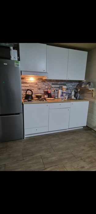 Meble kuchenne Ikea knoxhult  zlew okap płyta gazowa