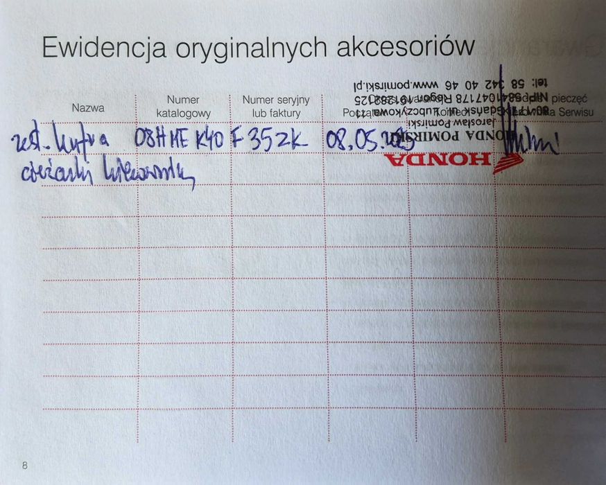 Honda NSS Forza 125AD, niski przebieg, customowe siedzisko, instrukcja serwisowa gratis