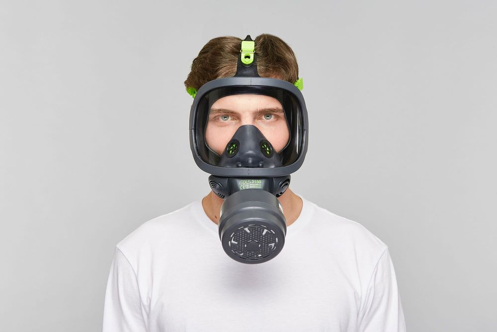 BLS 3150 CL2 Защитная маска противогаз панорамная с фильтром