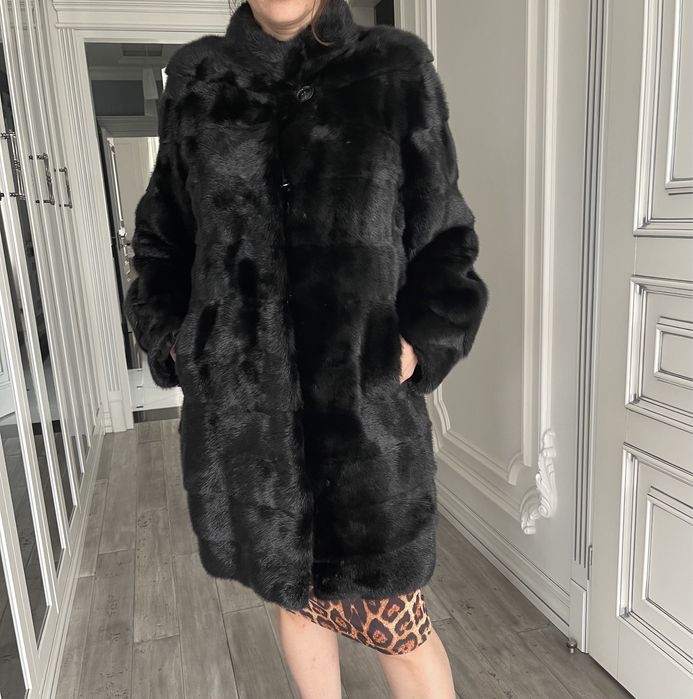 Шуба норка поперечка Burberry оригинал