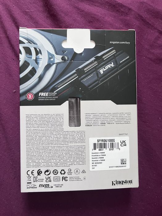 SSD диск Kingston FURY Renegade with Heatsink 1TB
