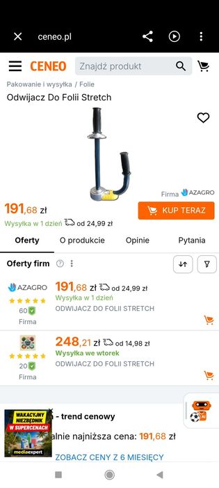 Odwijać do folii stretch