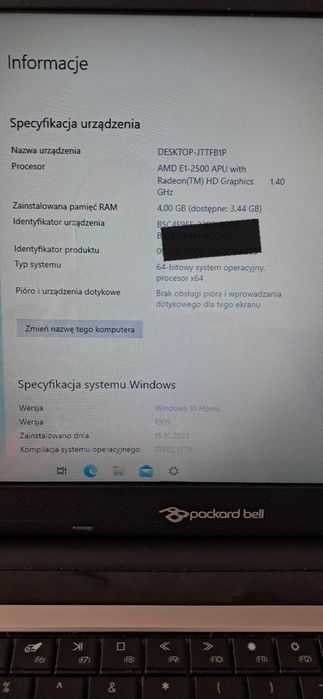 Packard Bell 15,6" windows 10 + airdots 1 kruger&matz