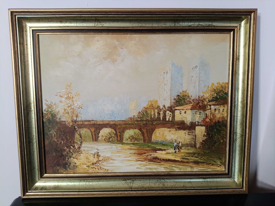 Kolekcja obrazów dekoracyjnych olej na płótnie z lat 80.-90. XX w.