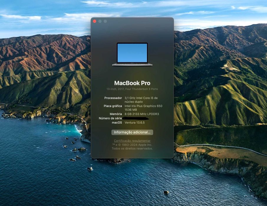 MacBook Pro 13” | i5 | 8GB | 256GB | TouchBar e Touch ID