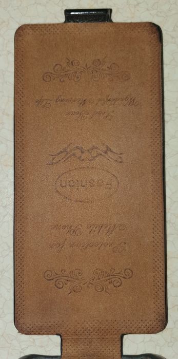 Etui skórzane Samsung Galaxy S10 flip – czarne/brązowe