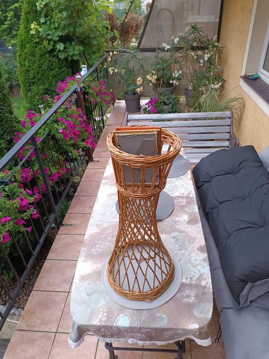 kosz wiklinowy Biblioteczka - kwietnik 70 cm