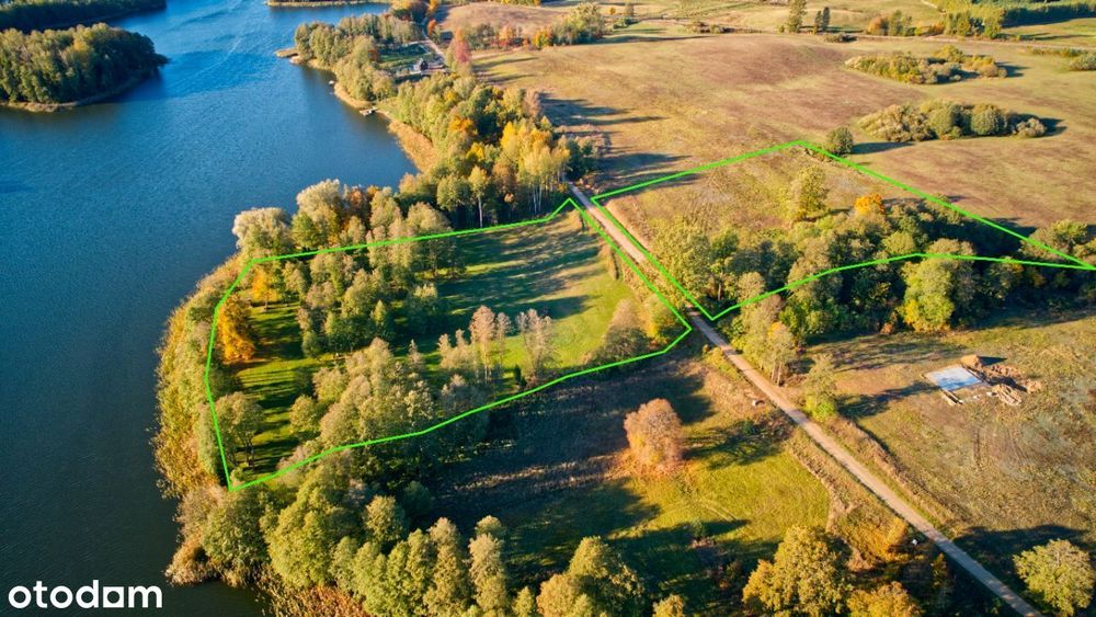 Działka nad jeziorem 150 linii brzegowej, 3ha, wydane warunki zabudowy