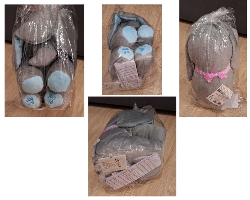 Zestaw zabawek dla niemowlaka –  książeczki, słonik