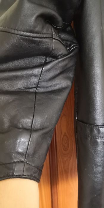 Casaco preto -  pele