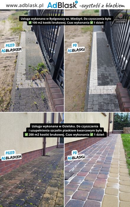 Mycie / Czyszczenie Kostki brukowej / Elewacji / Dachu