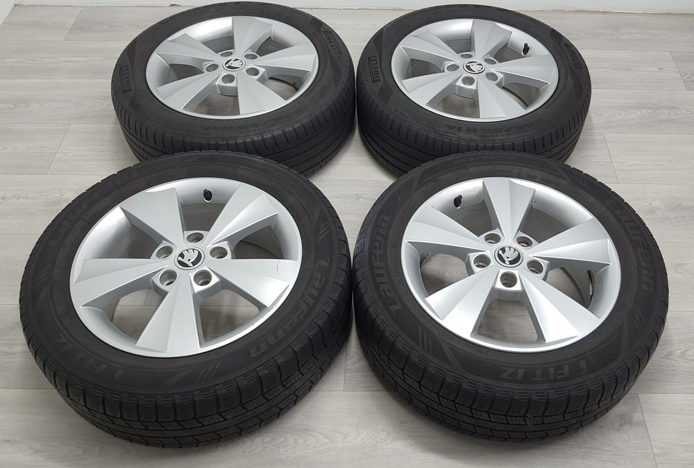 Диски р16 5/112 Skoda,Seat,VW,Audi з гумою Laufenn Fit IZ 205/60/16