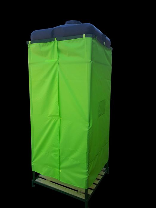 Летний душ для дачи с длинным тентом, Душевая разборная кабинка