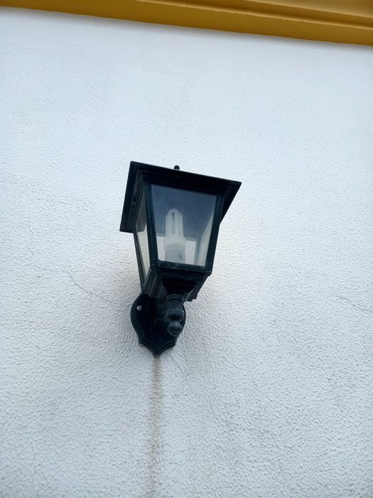 Candeeiros parede exterior em alumínio com lâmpada