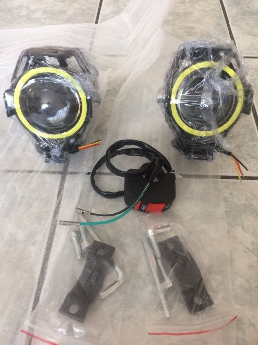 U7 Светодиодная мото фара led линзы фары мотоцикла авто квадроцикл ДХО ...