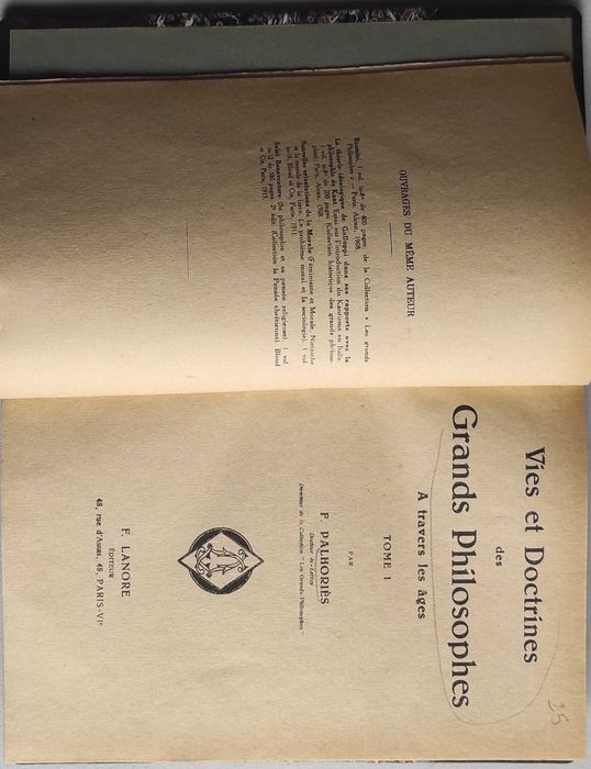 Livro - Vies et Doctrines des Grands Philosophes - Tome 1