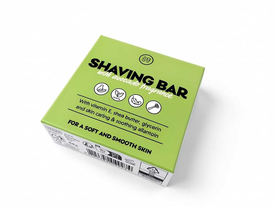 C164 Gładka Skóra Zestaw Kosmetyków Męskich Damskich Kostka Do Golenia Z Awokado Shaving Bar Masło Shea Witamina E Gliceryna Alantoina Nowy Produkt