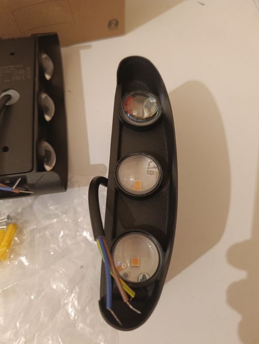 Zestaw 2x Nowoczesna Zewnętrzna Lampa Ścienna LED 12W, 4500K, IP65 - W