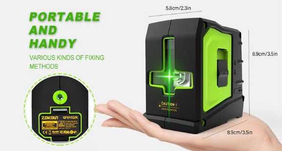 Лазерный уровень ZOKOUN GF011G/R із зеленим променем