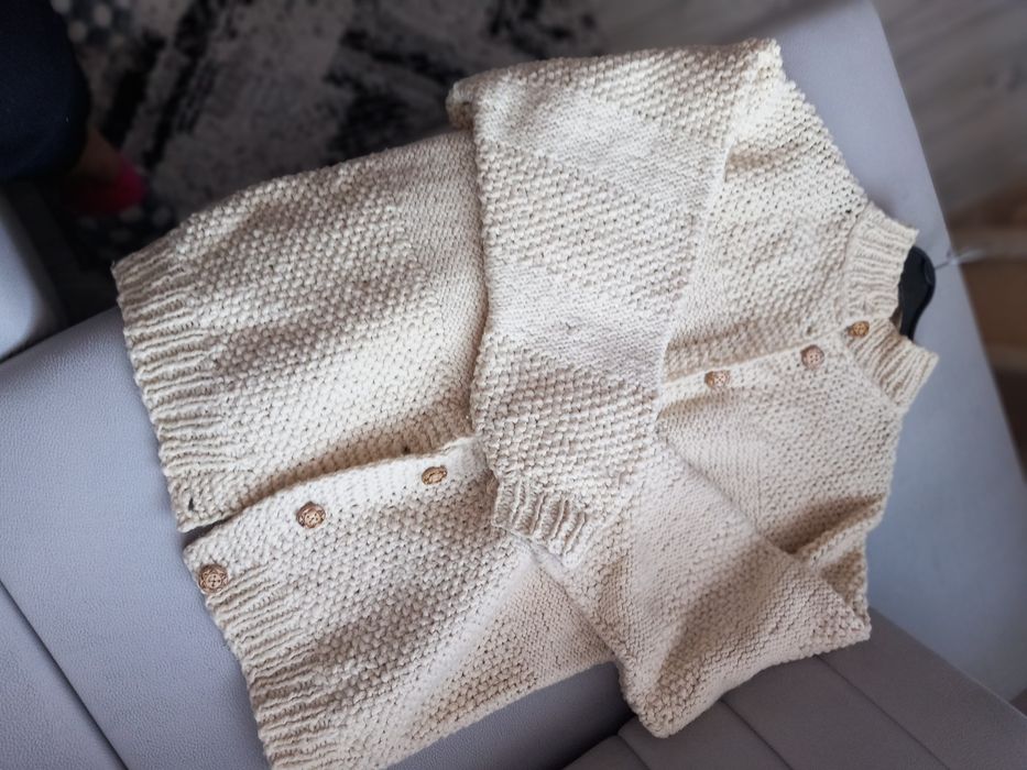 Sweter damski ręcznie dziergany rozmiar XL