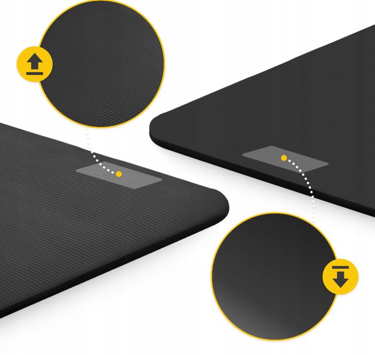 Килимок для йоги та фітнесу 4FIZJO NBR 180 × 60 см чорний (1 см товщ.)