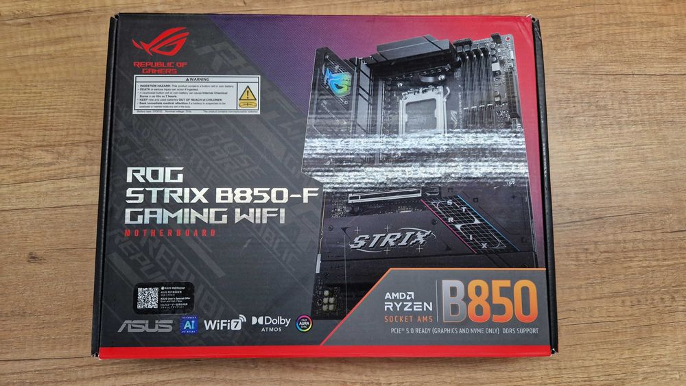 Płyta główna ASUS ROG STRIX B850-F GAMING WIFI box gwarancja nr 406014