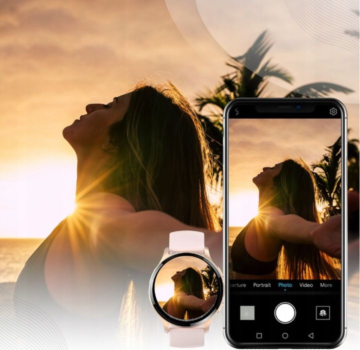 Zegarek Smartwatch Sportowy Rozmowy Damski Polskie Menu Złoty