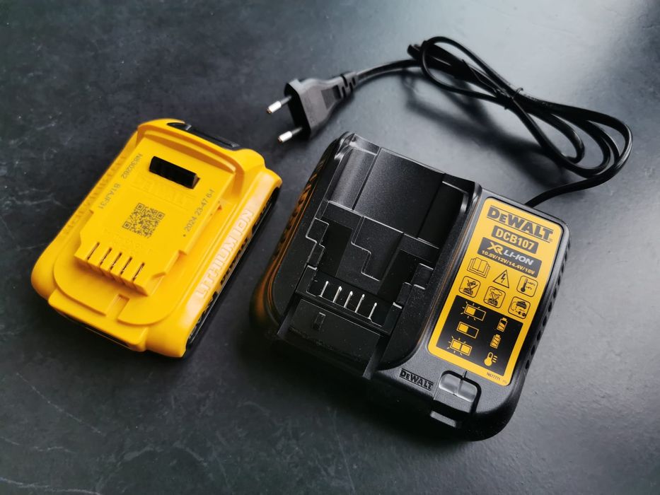 Oryginalna ladowarka DeWalt DCB107 + bateria DeWalt 18V 2ah okazja prezent