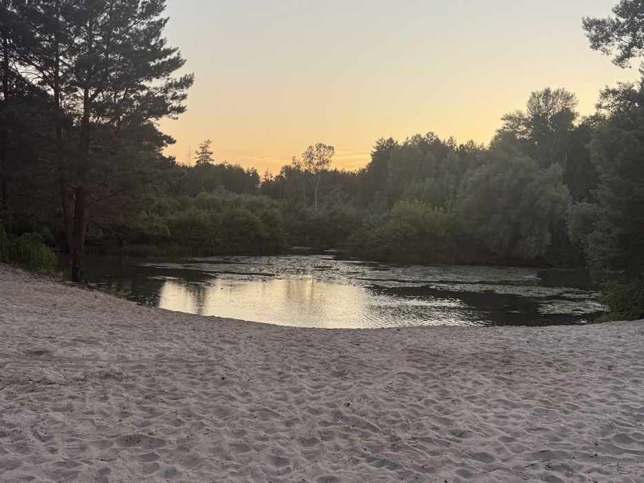 10 сот біля рибного каналу 250м поряд ліс та київське море терміново