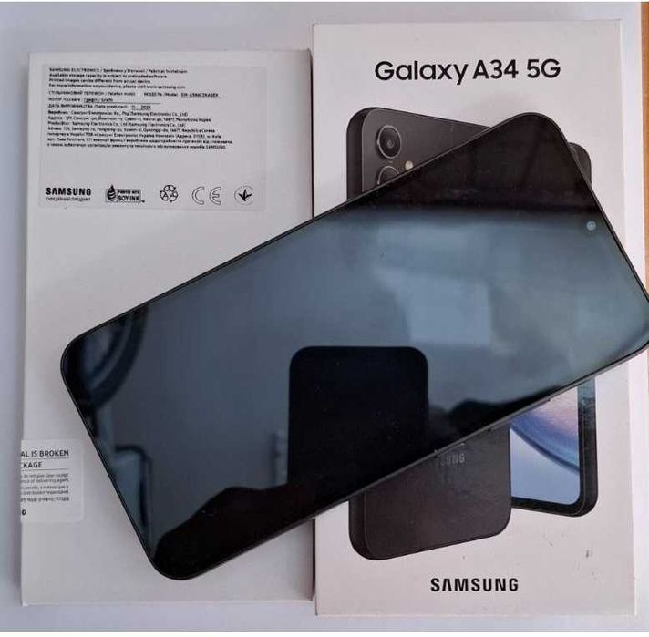 Смартфон Samsung Galaxy A34 A346E 6/128GB Black СТАН НОВОГО