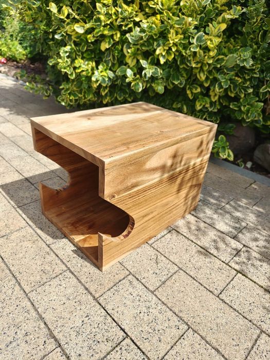 Uchwyt ścienny na rower, 35x25x25 cm, lite drewno akacjowe