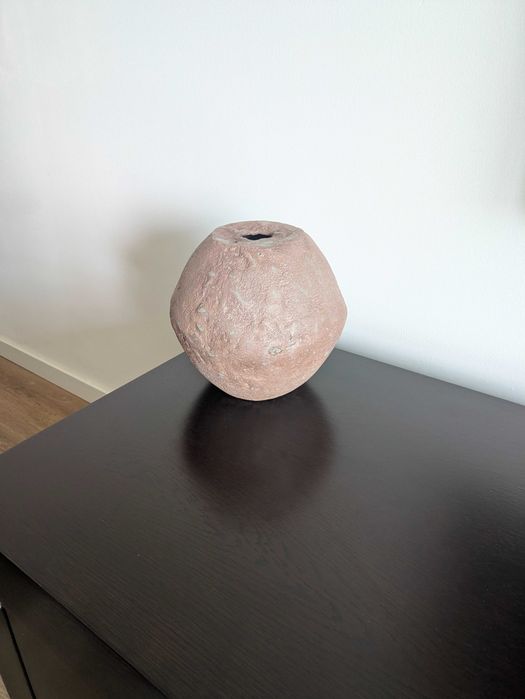 Vaso Boho Orgânico – Peça Artesanal em Cimento com Textura Natural