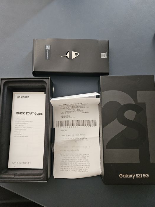 Samsung S21 5G 256GB com capa e caixa original