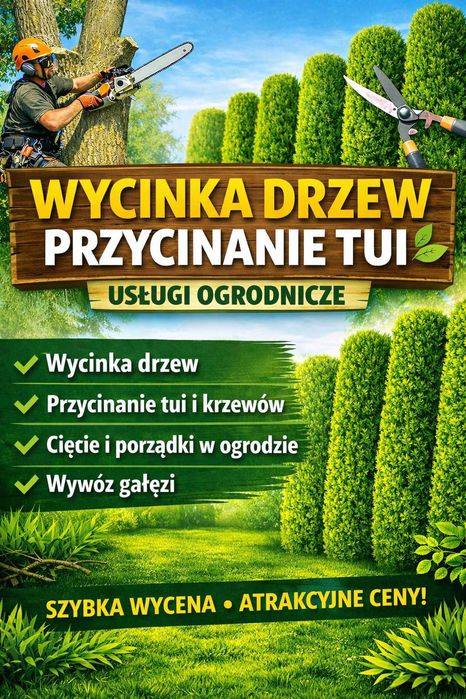 Wycinanie oraz skracanie drzew, formowanie żywopłotów