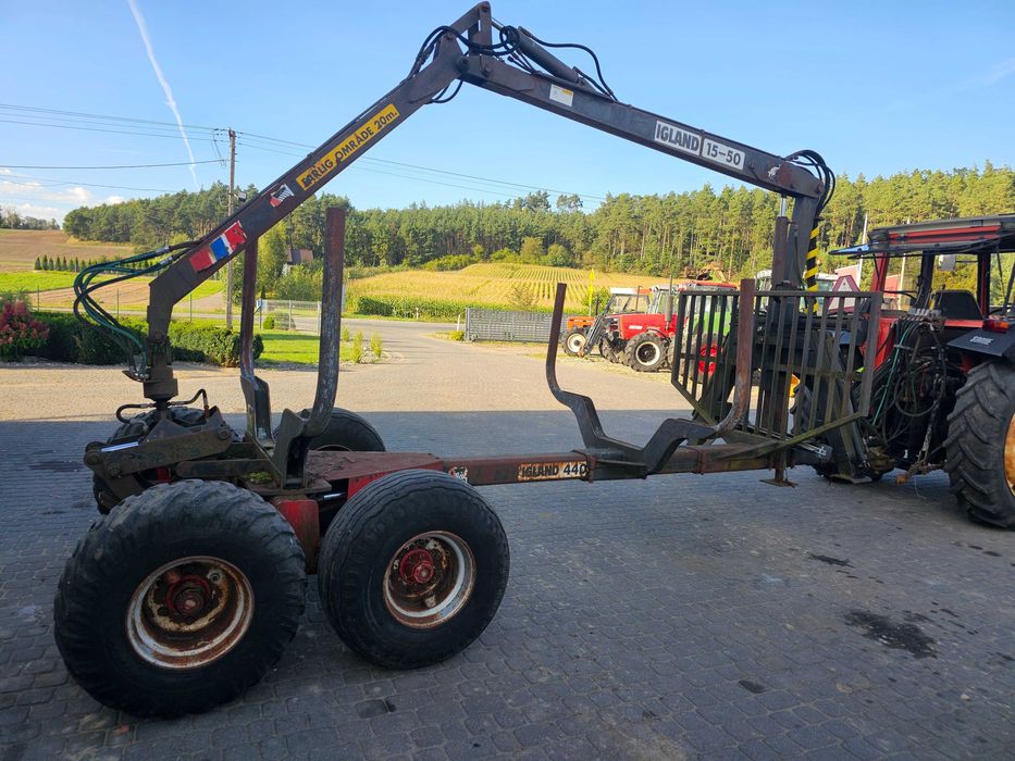 Przyczepa Leśna z HDS Igland 440 Przyczepa do drzewa