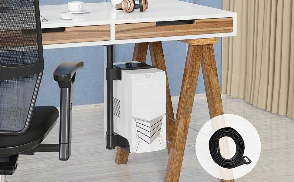 HFTEK Uchwyt DO Komputer pod BIÓRKO Półka Pionowy Obracany (PH50B)