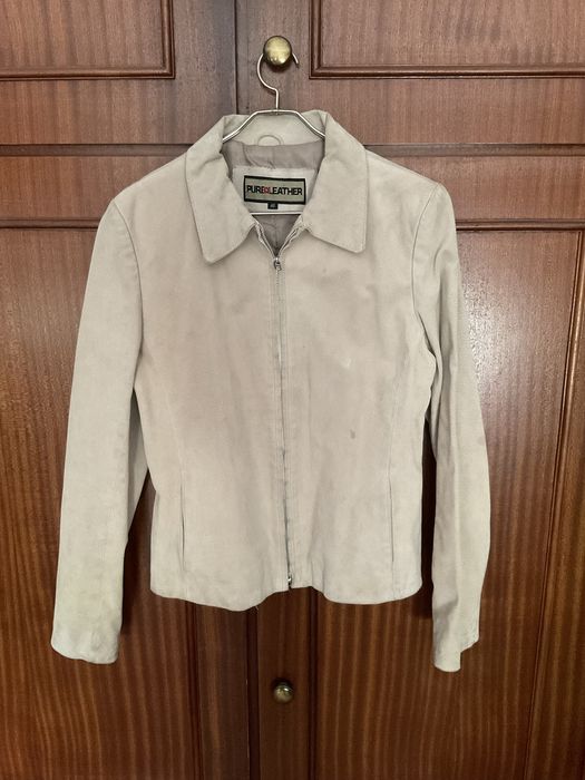 Casaco Camurça Bege Mulher