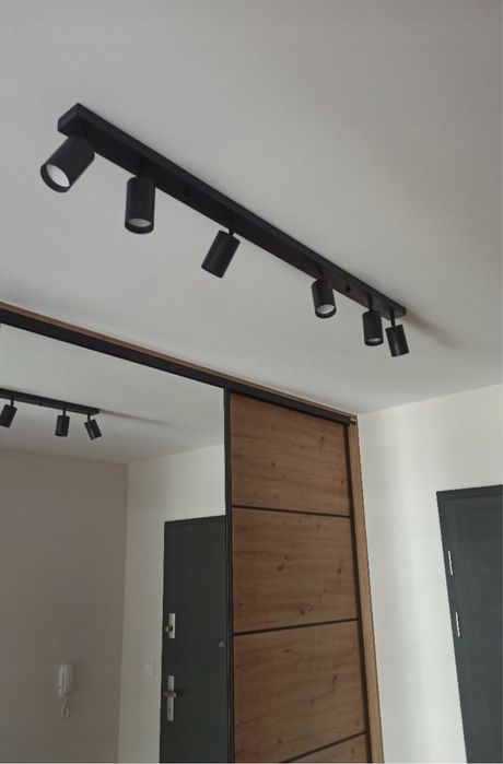 Nowoczesna lampa sufitowa na szynie szyna spot oprawa halogenowa