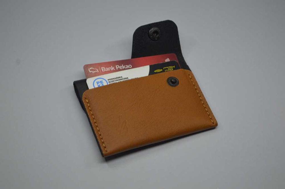 Portfel/Card Holder ze skóry naturalnej